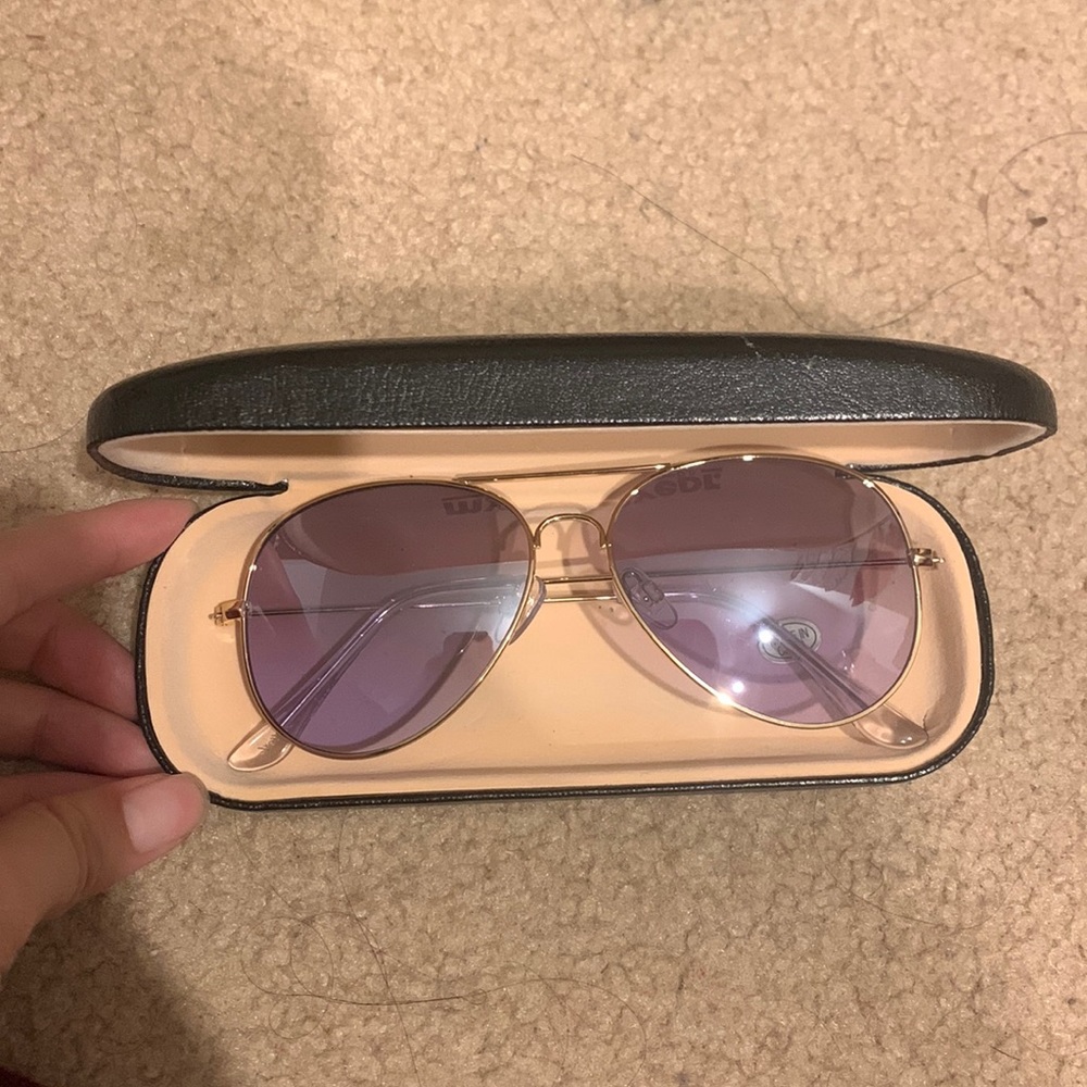 Betsy Johnson blue lense glasses